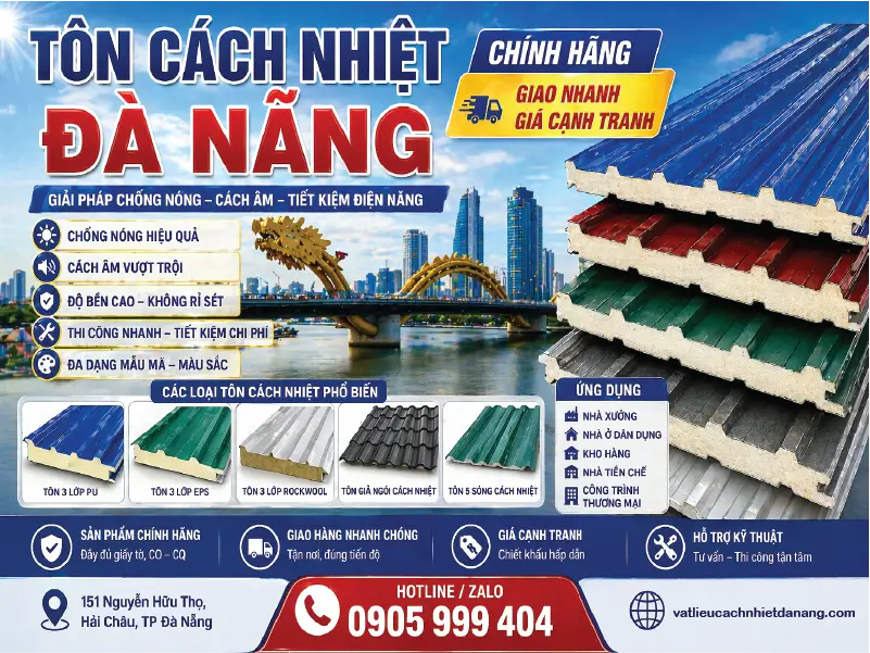 Tôn Cách Nhiệt Đà Nẵng Chính Hãng | Giao Nhanh, Giá Cạnh Tranh 